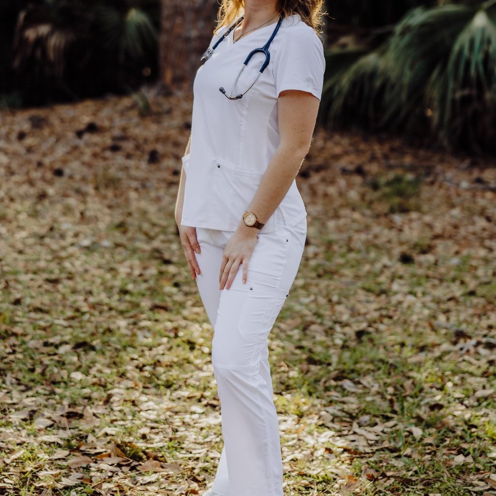 White Scrubs Set Size Medium